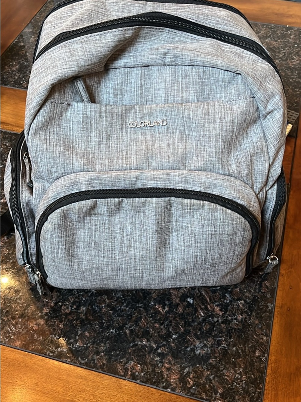 Diaper Gray Backpack Bag - very high quality. Excellent condition.